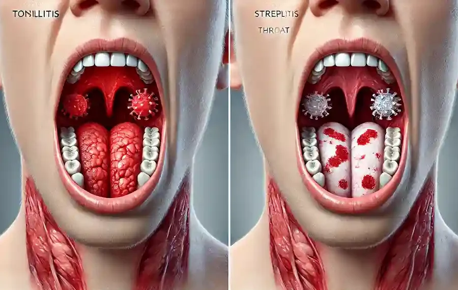 tonsillitis vs strep