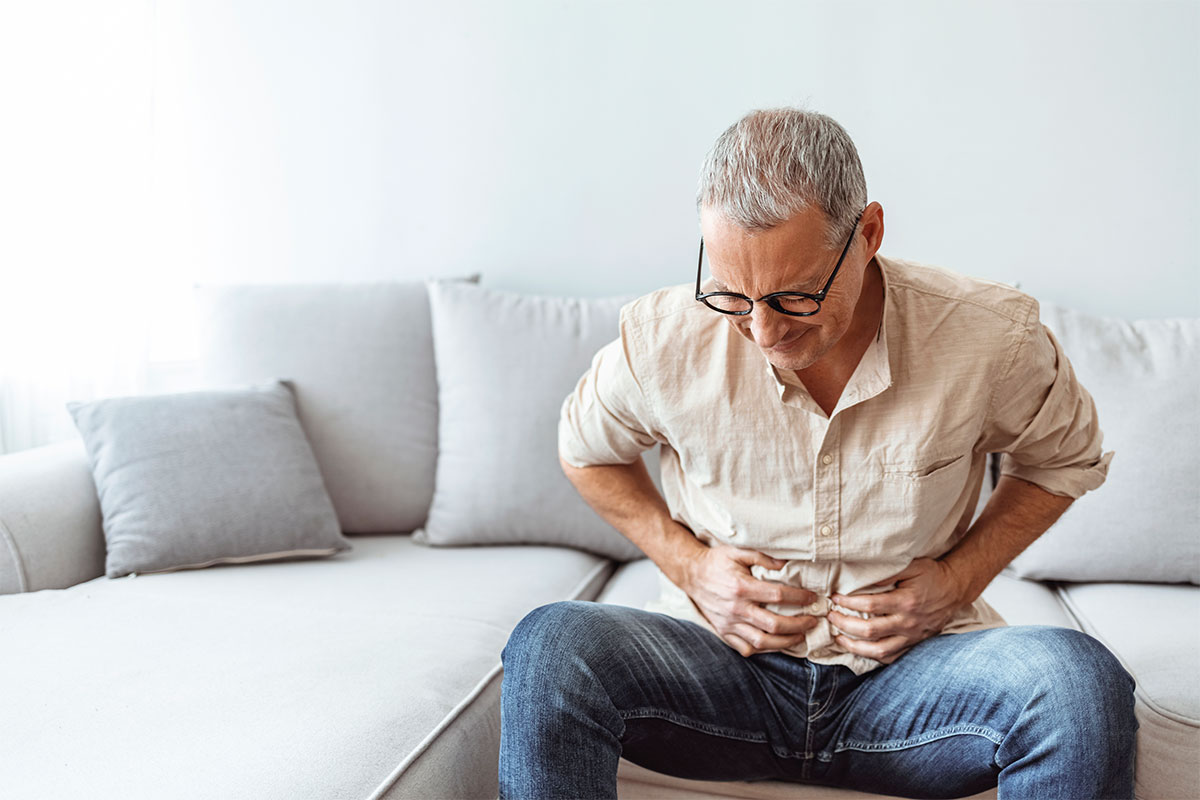 Patient being evaluated for gastrointestinal illness at Advanced Urgent Care of Pasadena